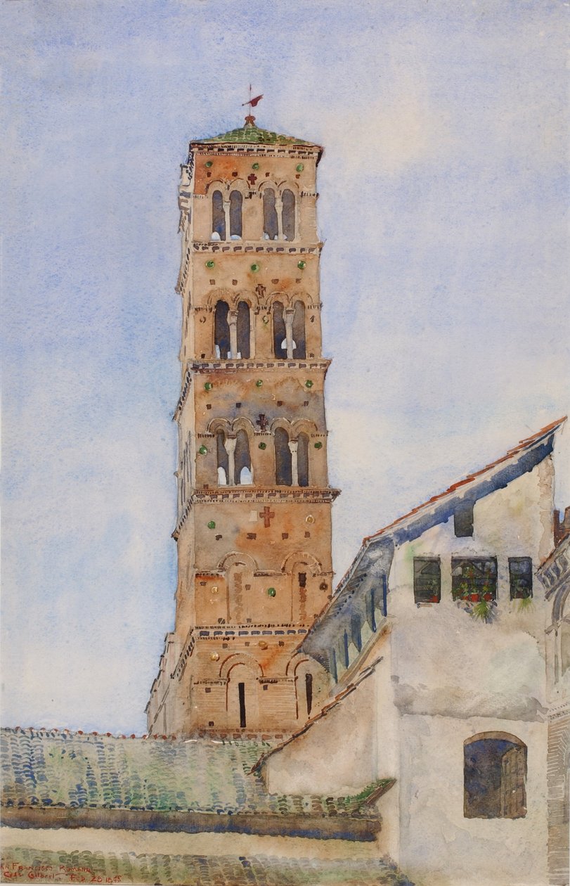 Wieża, San Francisco Romano, Rzym autorstwa Cass Gilbert