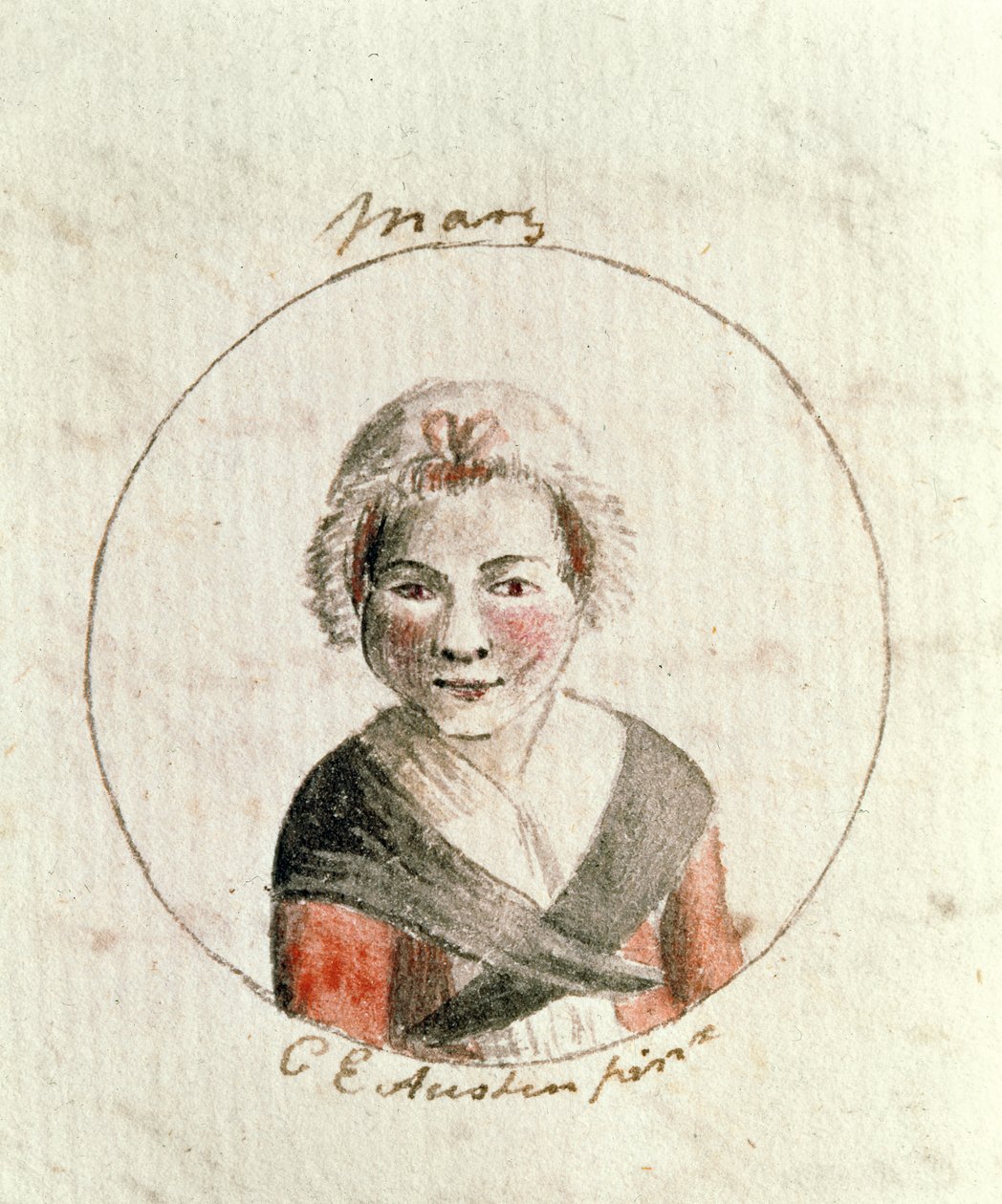 مریم ټوډور، c.1790 (قلم او رنګ او په کاغذ باندې wc) پولی autorstwa Cassandra Austen