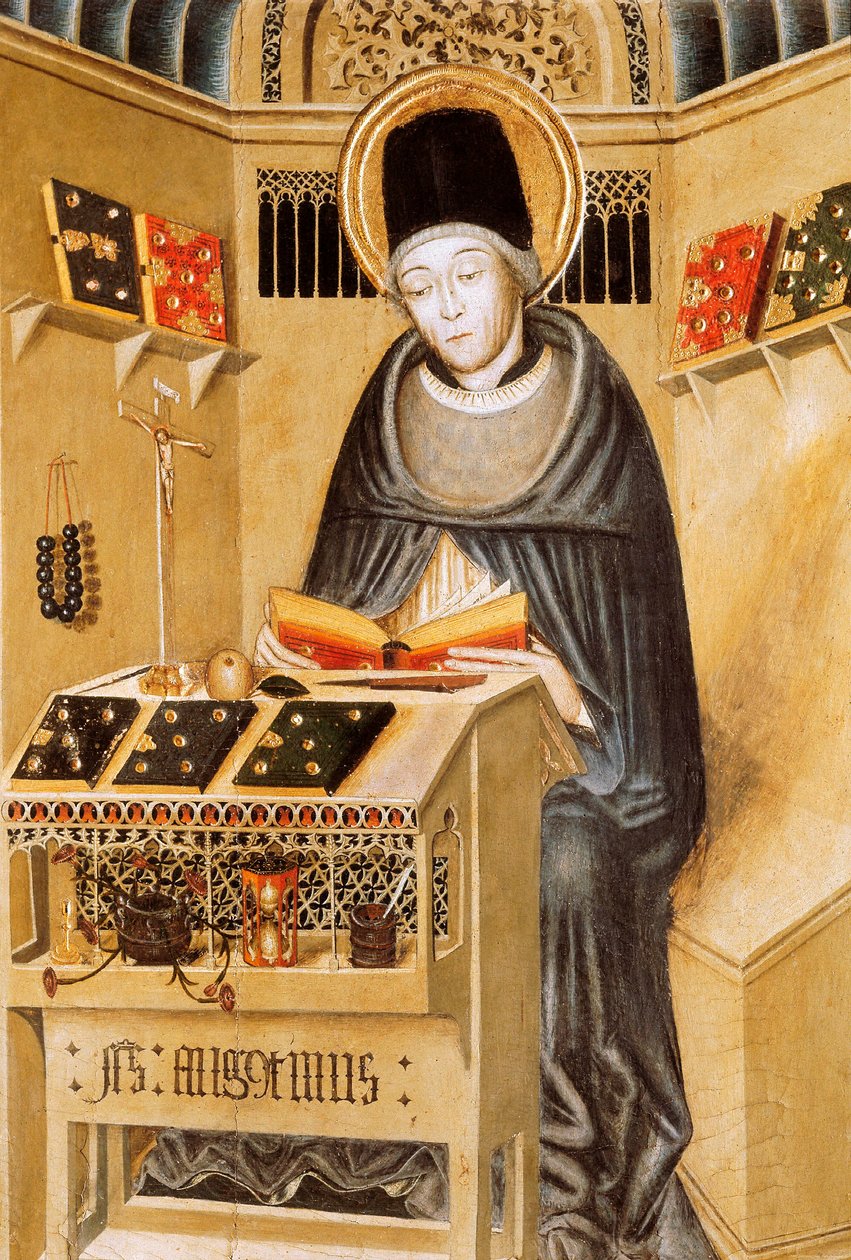 Portret św. Augustyna z Hippony (tempera na drewnie) autorstwa Catalan School