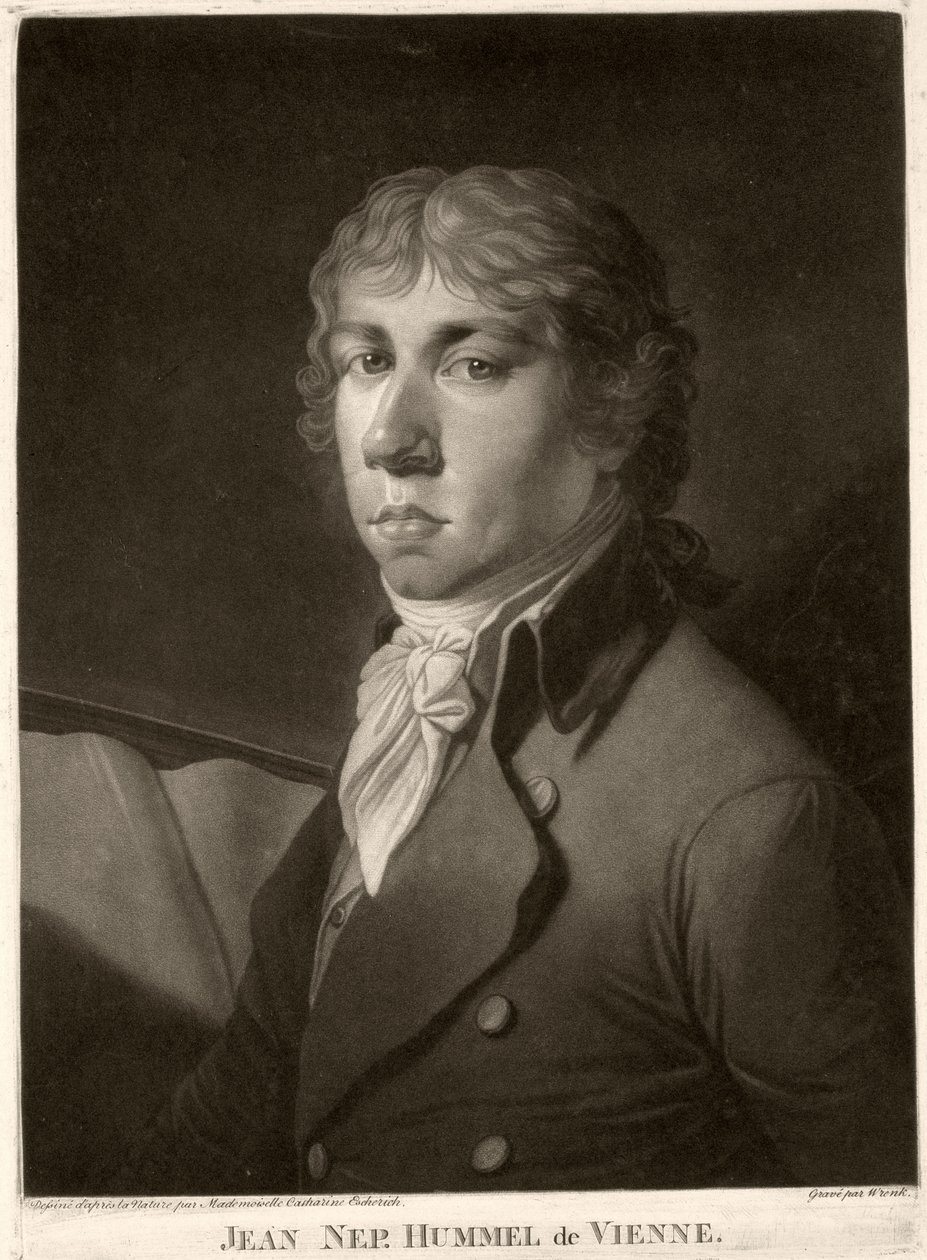 Johann Nepomuk Hummel (1778-1837) wyryty przez Wrencka autorstwa Catharina Escherich