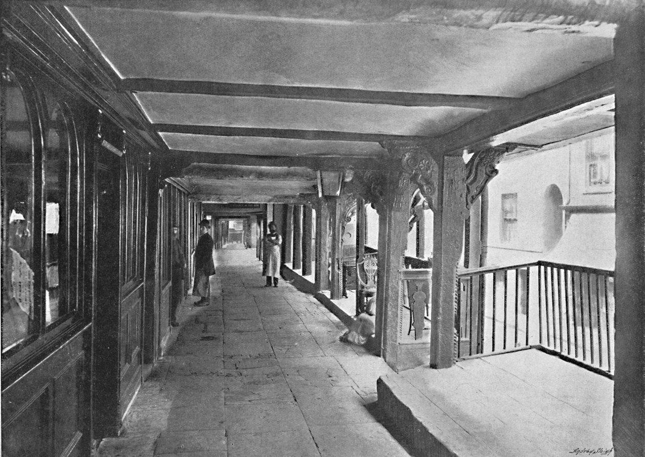 Watergate Street Row, Chester, ok. 1896 r. autorstwa Catherall and Pritchard