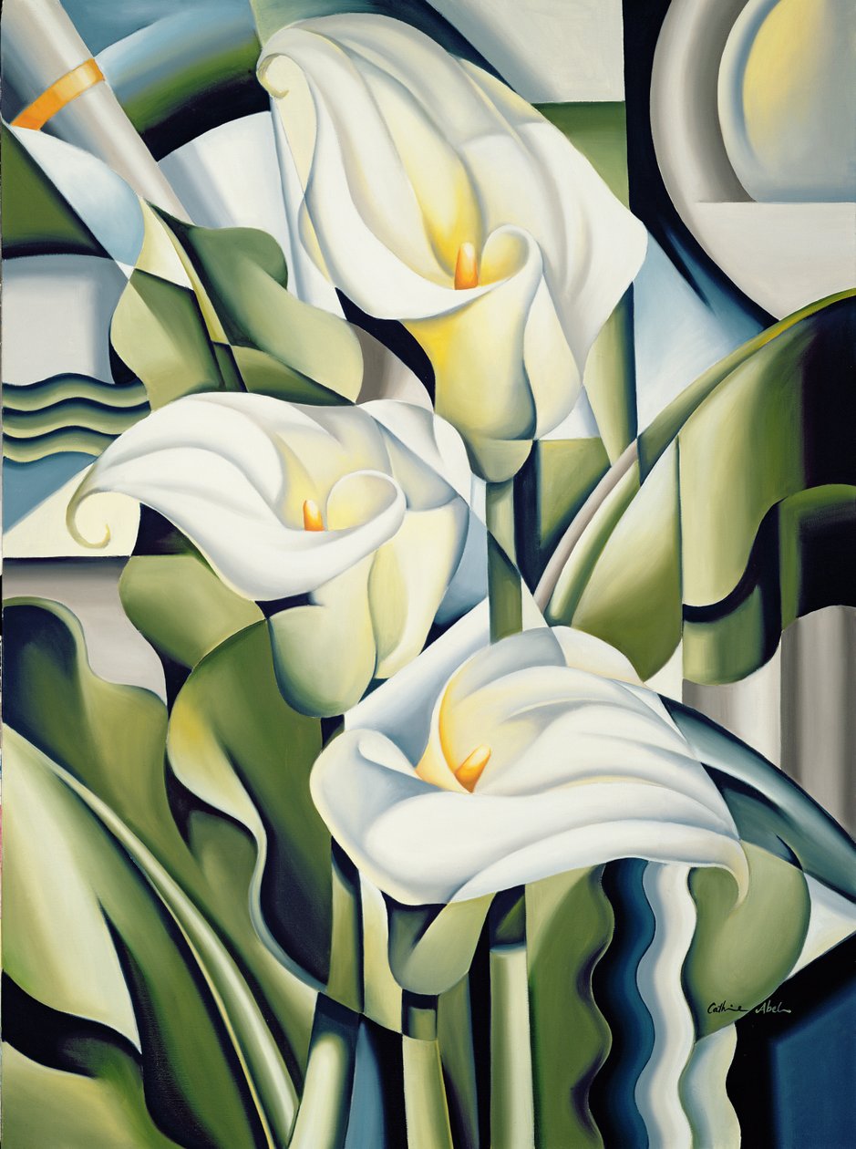 kubistyczne lilie autorstwa Catherine Abel