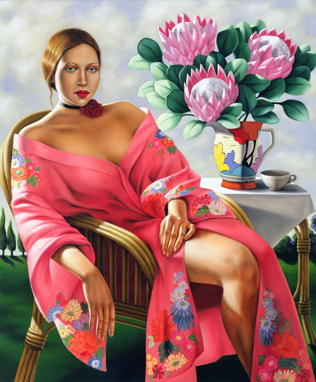 Herbata, późne popołudnie (olej na płótnie) autorstwa Catherine Abel