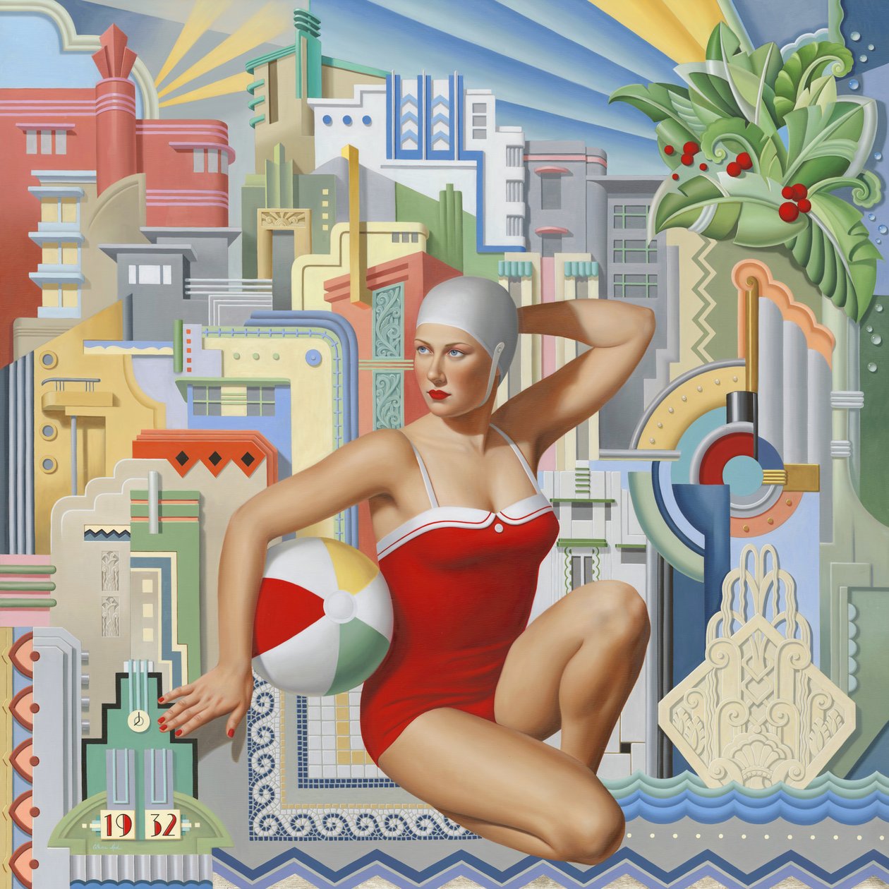 Halcyon 1932, 2024 (olej na płótnie) autorstwa Catherine Abel