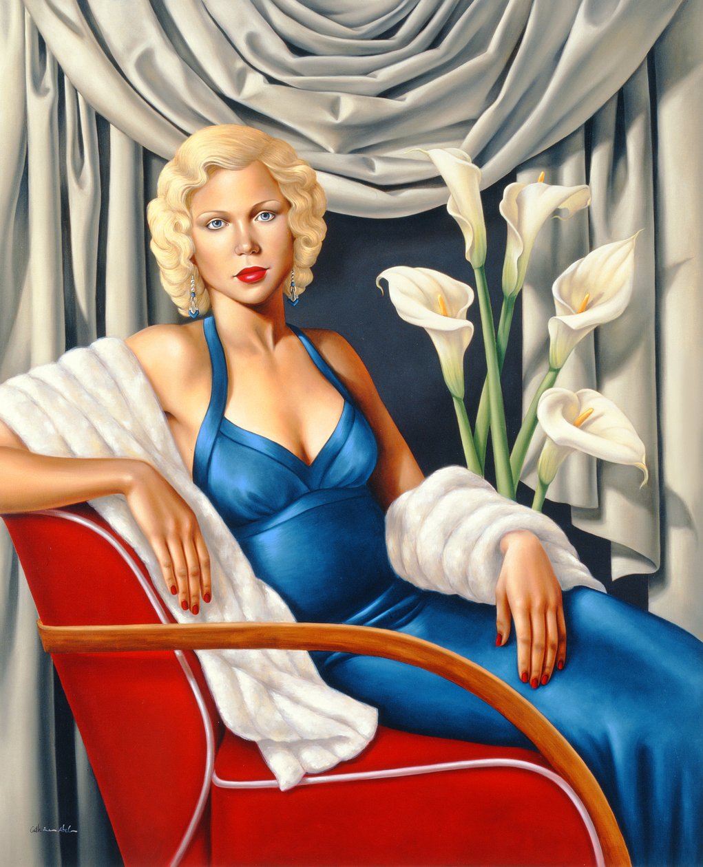 Hołd dla Harlowa (olej na lnie) autorstwa Catherine Abel