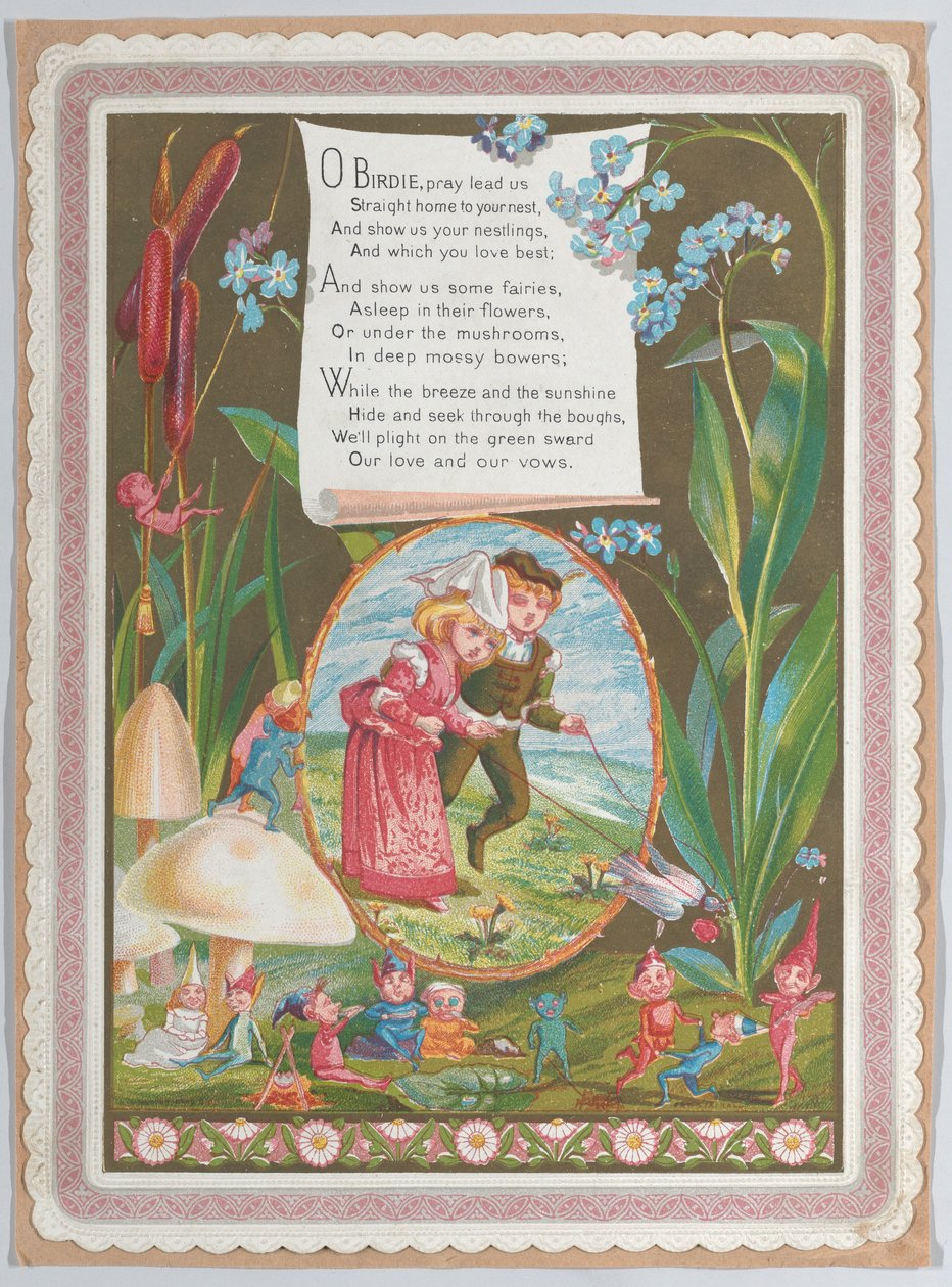 Walentynki, 1874. autorstwa Catherine Greenaway