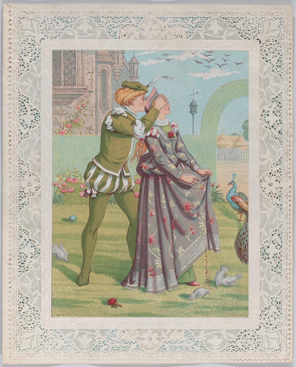 Walentynki, 1876. autorstwa Catherine Greenaway