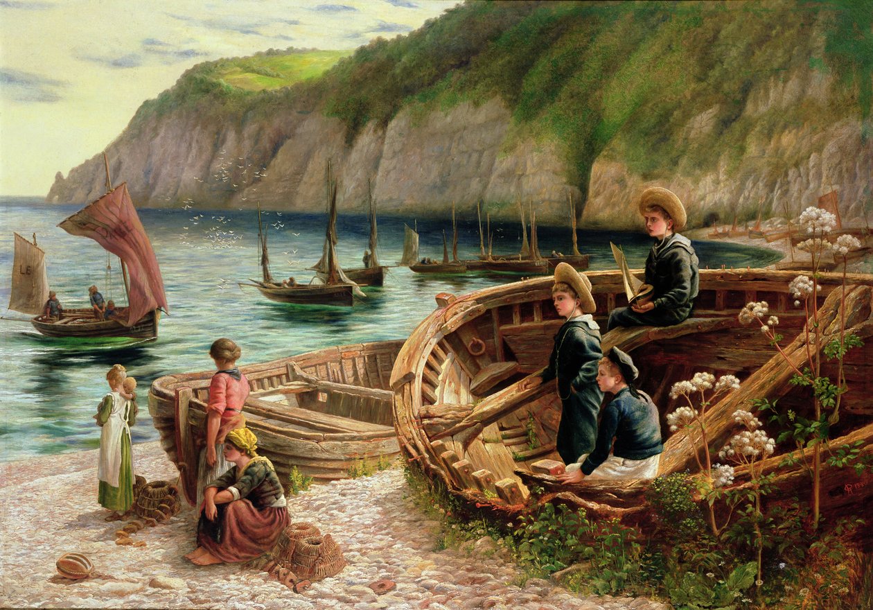 Na plaży, 1880 autorstwa Catherine Heuffer