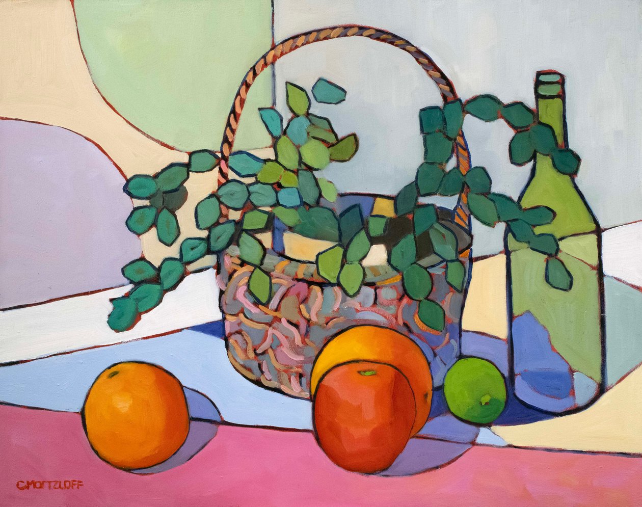 Bubbling Joy, 2024 (olej na panelu) autorstwa Catherine J Martzloff