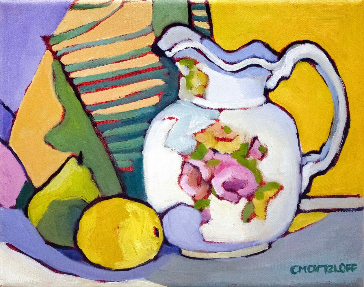 Floral Fusion, 2024 (olej na płótnie) autorstwa Catherine J Martzloff