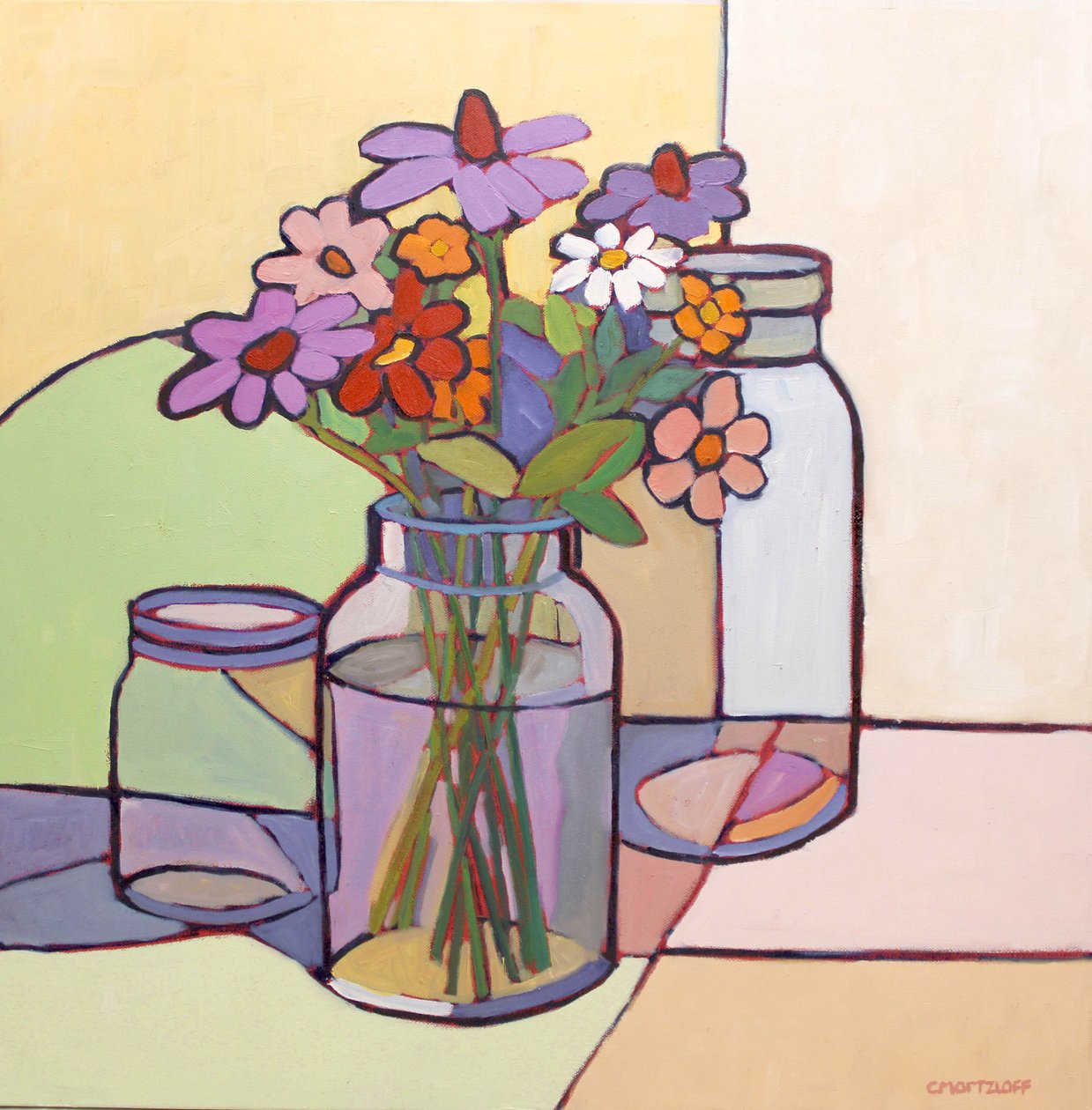 Floral Harmony, 2023 (olej na płótnie) autorstwa Catherine J Martzloff
