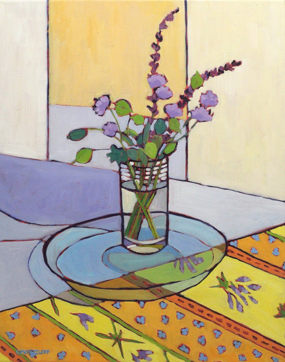 Sipping Wildflowers, 2023 (olej) autorstwa Catherine J Martzloff