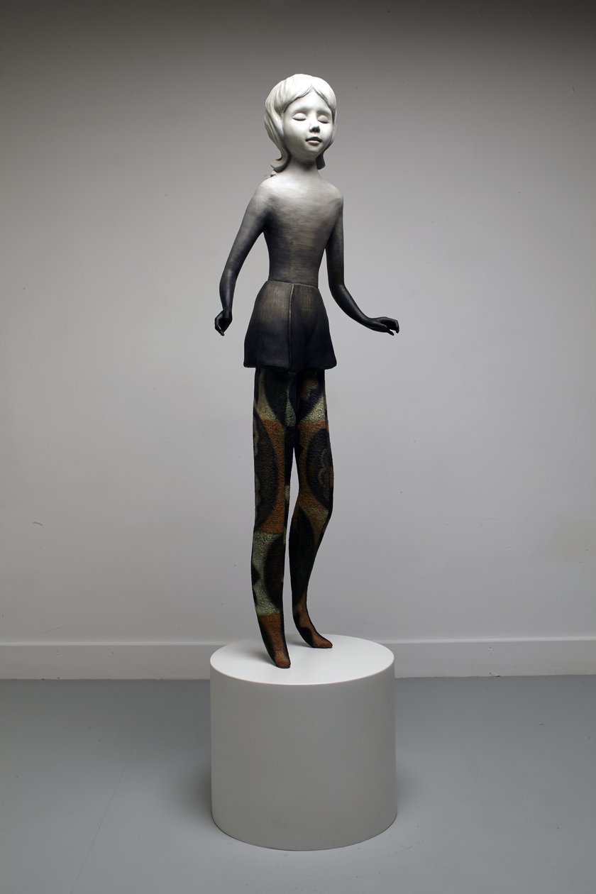 Twinkle, 2014 (farba olejna na brązie z malowaną podstawą z brązu) autorstwa Cathie Pilkington