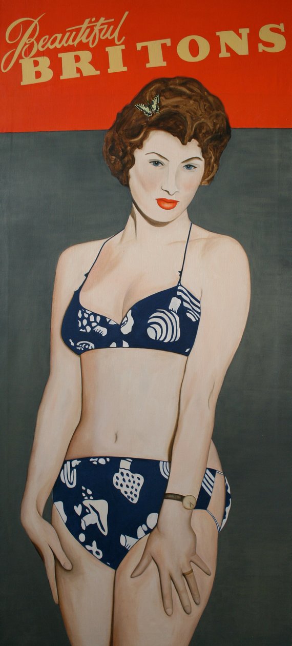 Piękni Brytyjczycy, 2007 (olej na płótnie) autorstwa Cathy Lomax