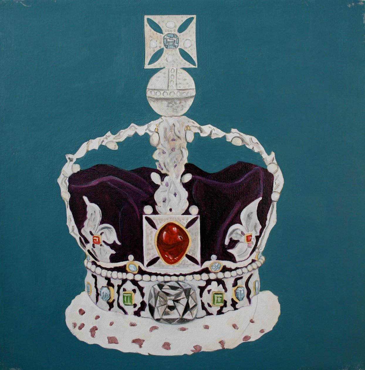 Klejnoty koronne 5, 2001 (olej na płótnie) autorstwa Cathy Lomax