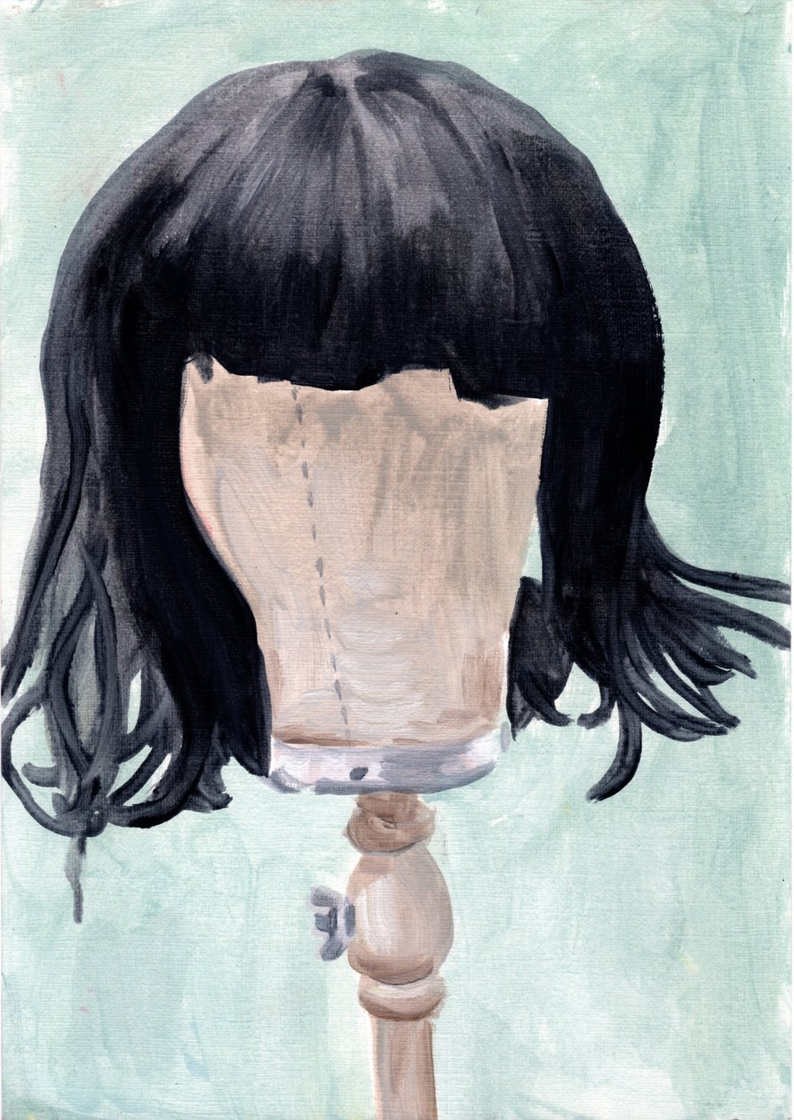 FF (Wig 1), 2020 (olej na papierze) autorstwa Cathy Lomax