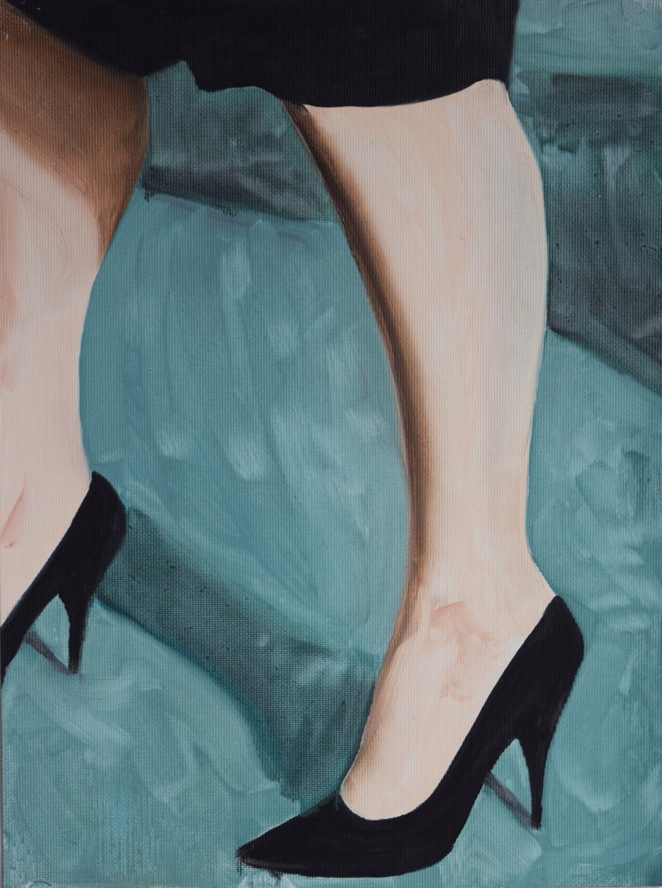 Misfit Legs 1, 2013 (olej na papierze) autorstwa Cathy Lomax
