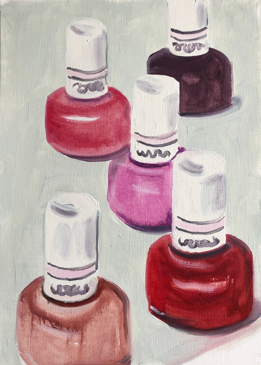 Nowe kolory, 2019 (olej na papierze) autorstwa Cathy Lomax