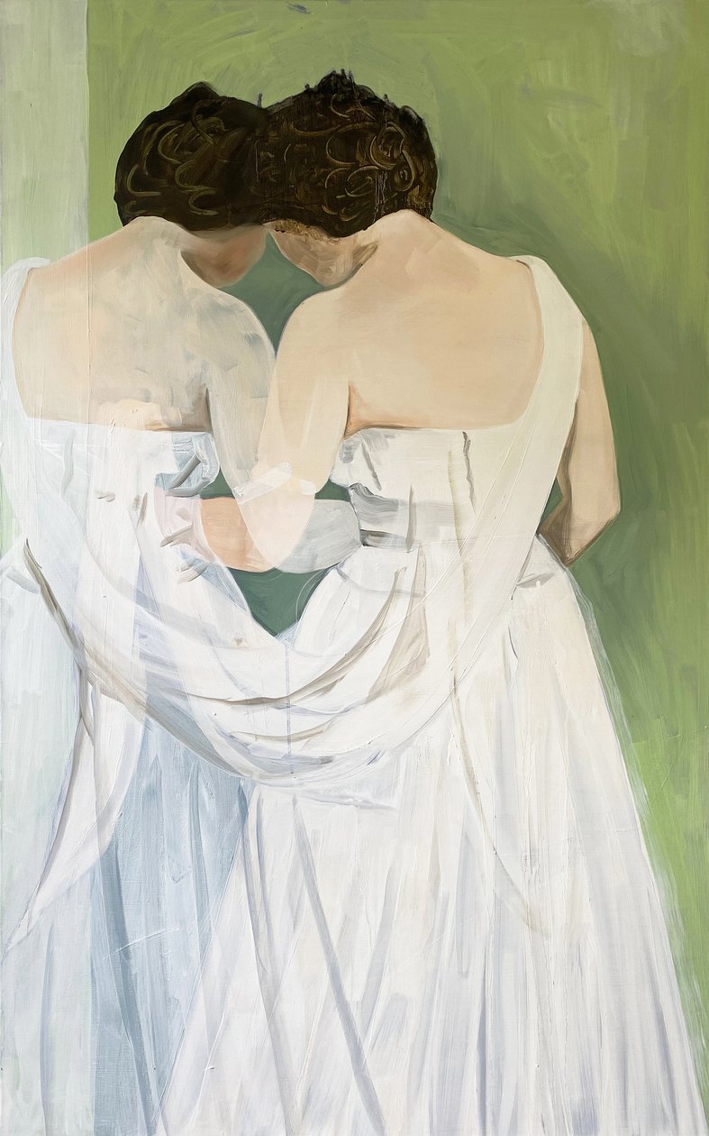 Peignoir, 2022 (olej na płótnie) autorstwa Cathy Lomax