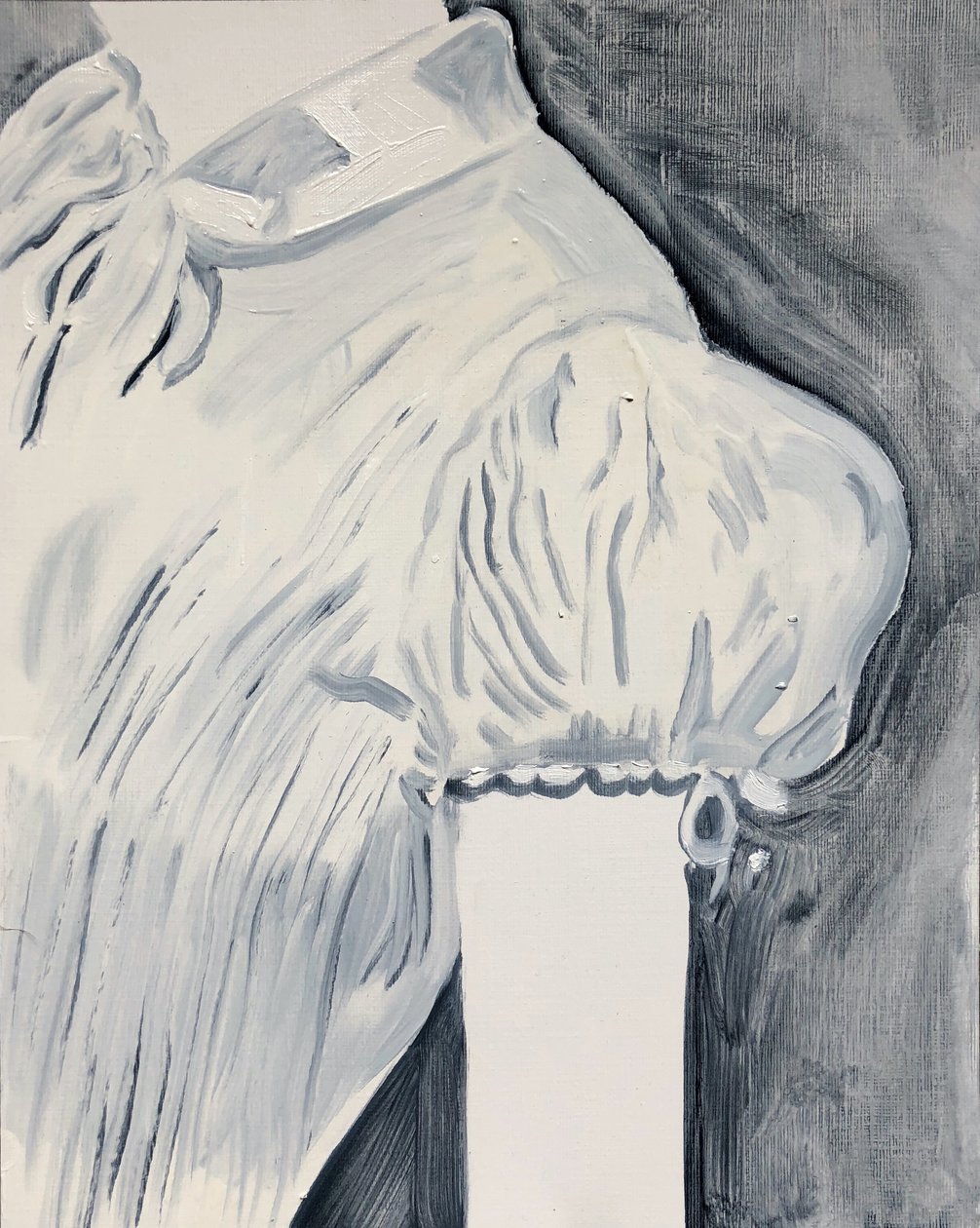 Puff, 2018 (olej na papierze) autorstwa Cathy Lomax