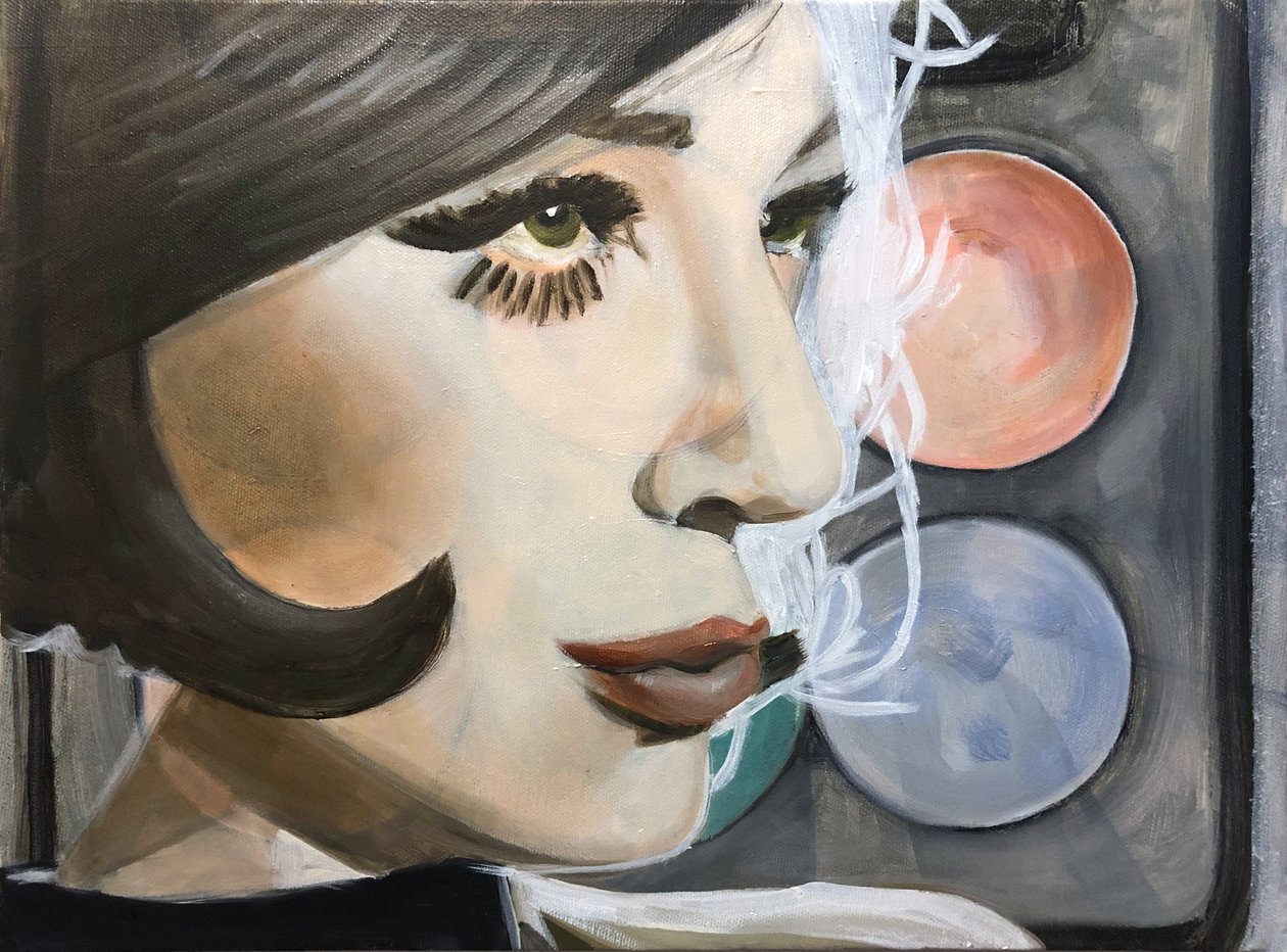 Paleta cieni, 2021 (olej na płótnie) autorstwa Cathy Lomax