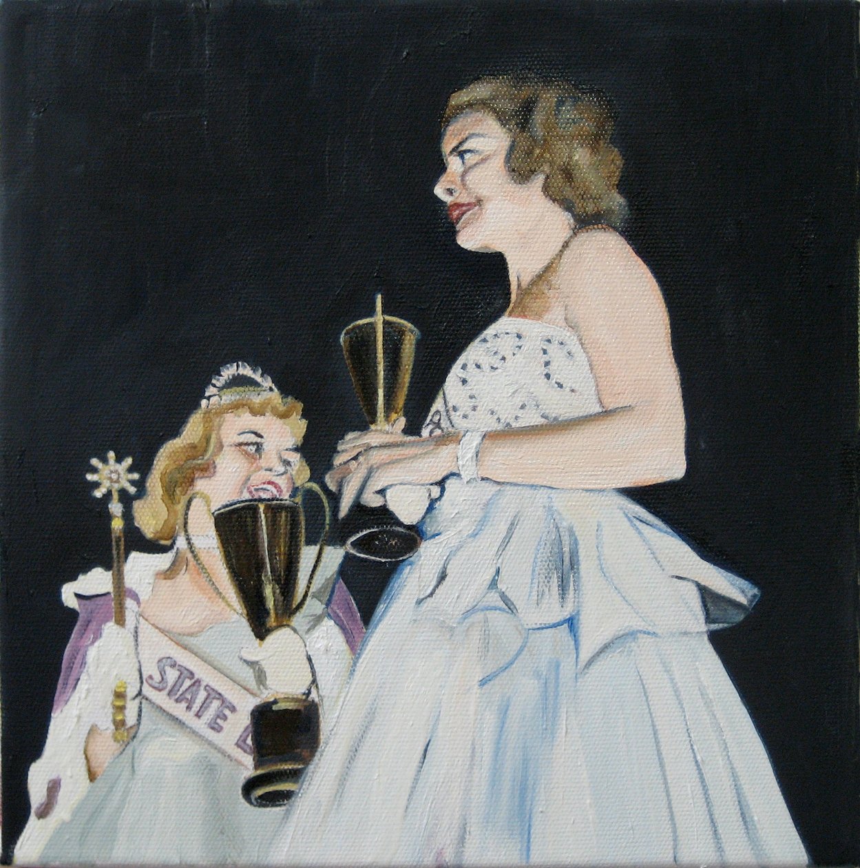 Gdzieś tam jest anioł, 2007 (olej na płótnie) autorstwa Cathy Lomax