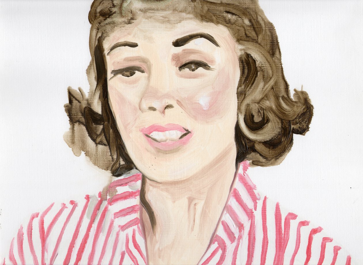 Gwiazdy w paski (JJ), 2015 (olej na papierze) autorstwa Cathy Lomax