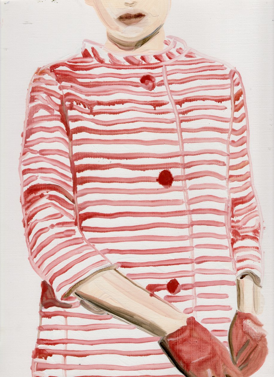 Gwiazdy w paski (MF), 2015 (olej na papierze) autorstwa Cathy Lomax