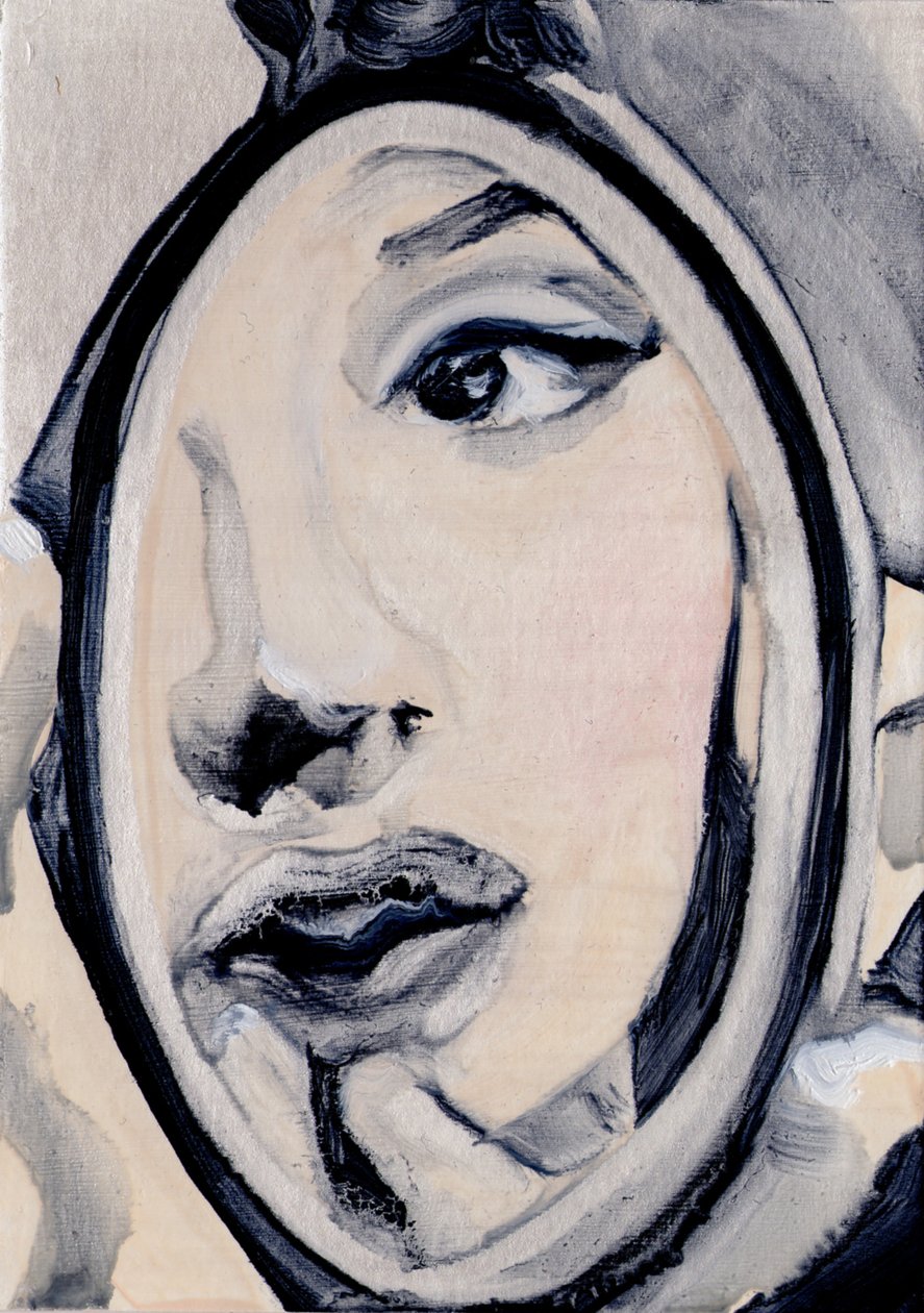 Bez tytułu, 2016 (olej i akryl na papierze) autorstwa Cathy Lomax