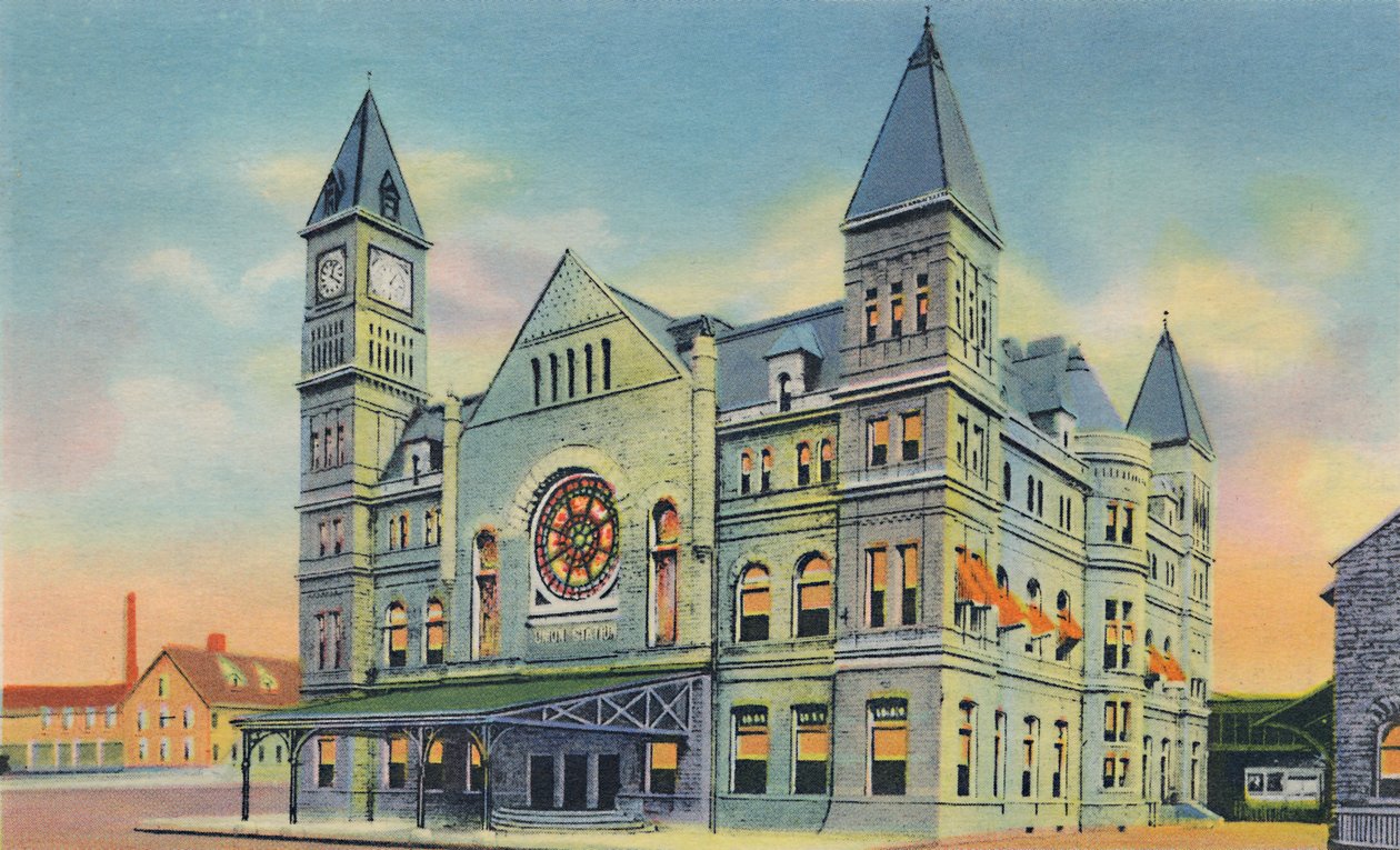 Union Station, 10 i Broadway, 1942 autorstwa Caufield and Shook