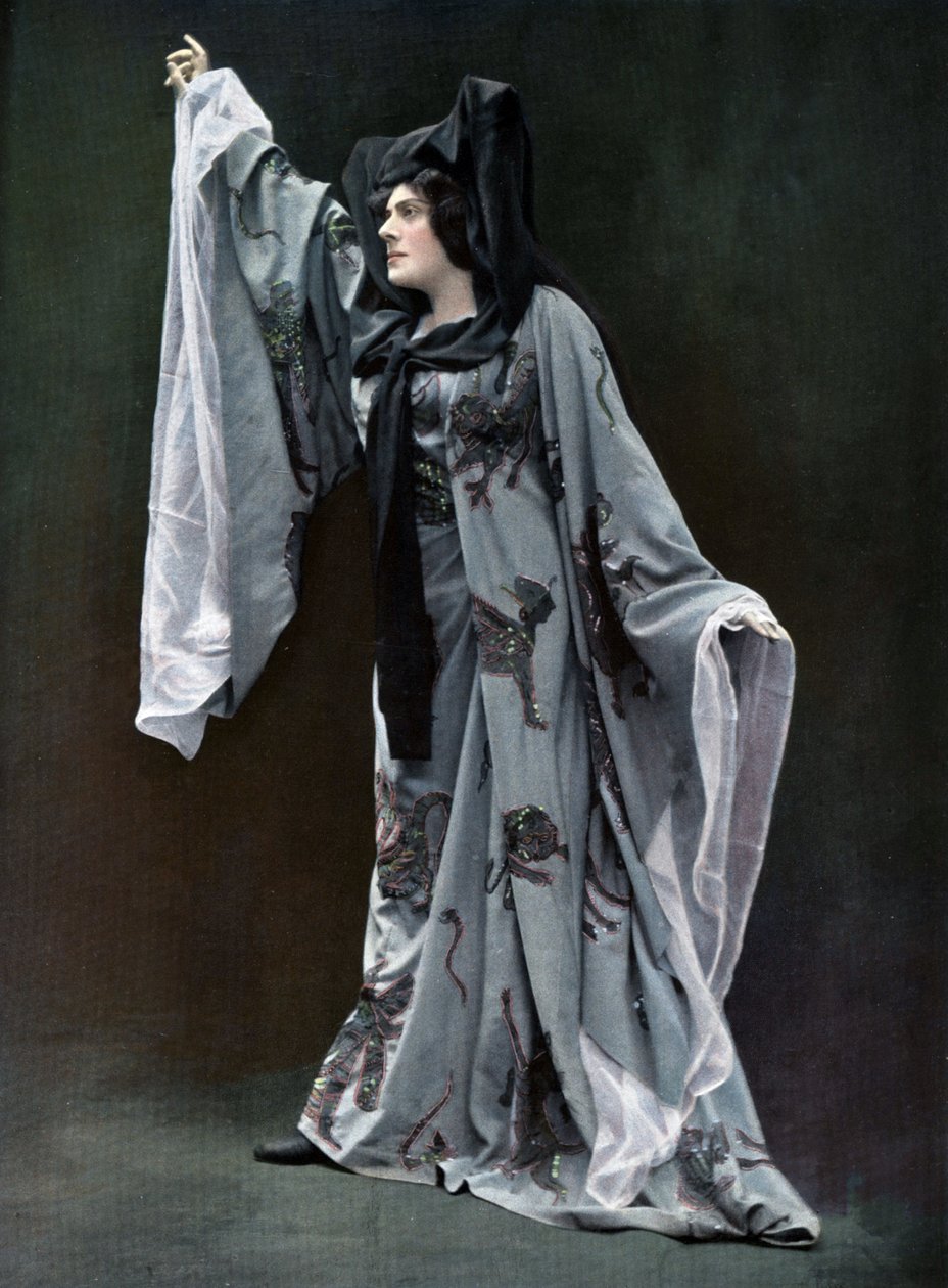 Śpiewaczka operowa Meyriane Heglon (1867-1942) jako Lilith w operze "Le fils de l