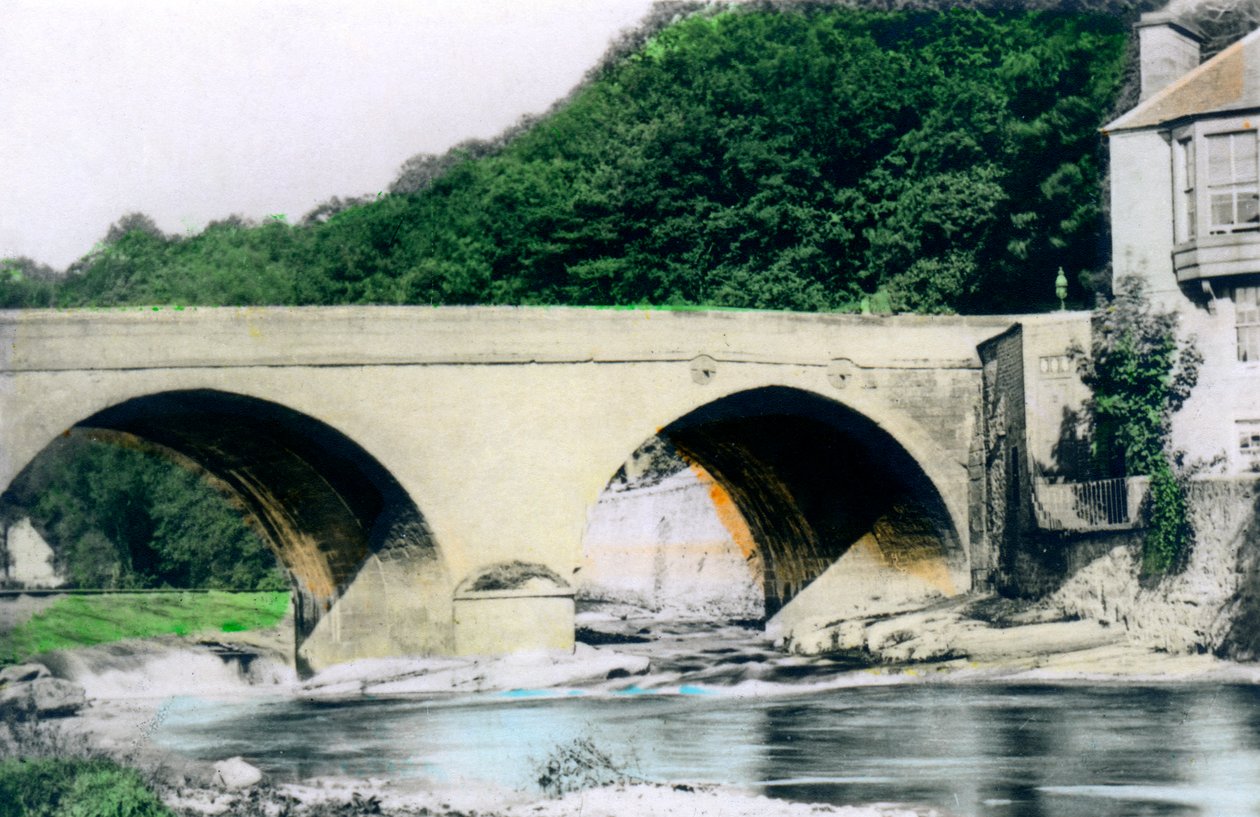 Most na rzece Allan, Bridge-of-Allan, Stirling, 1926. autorstwa Cavenders Ltd