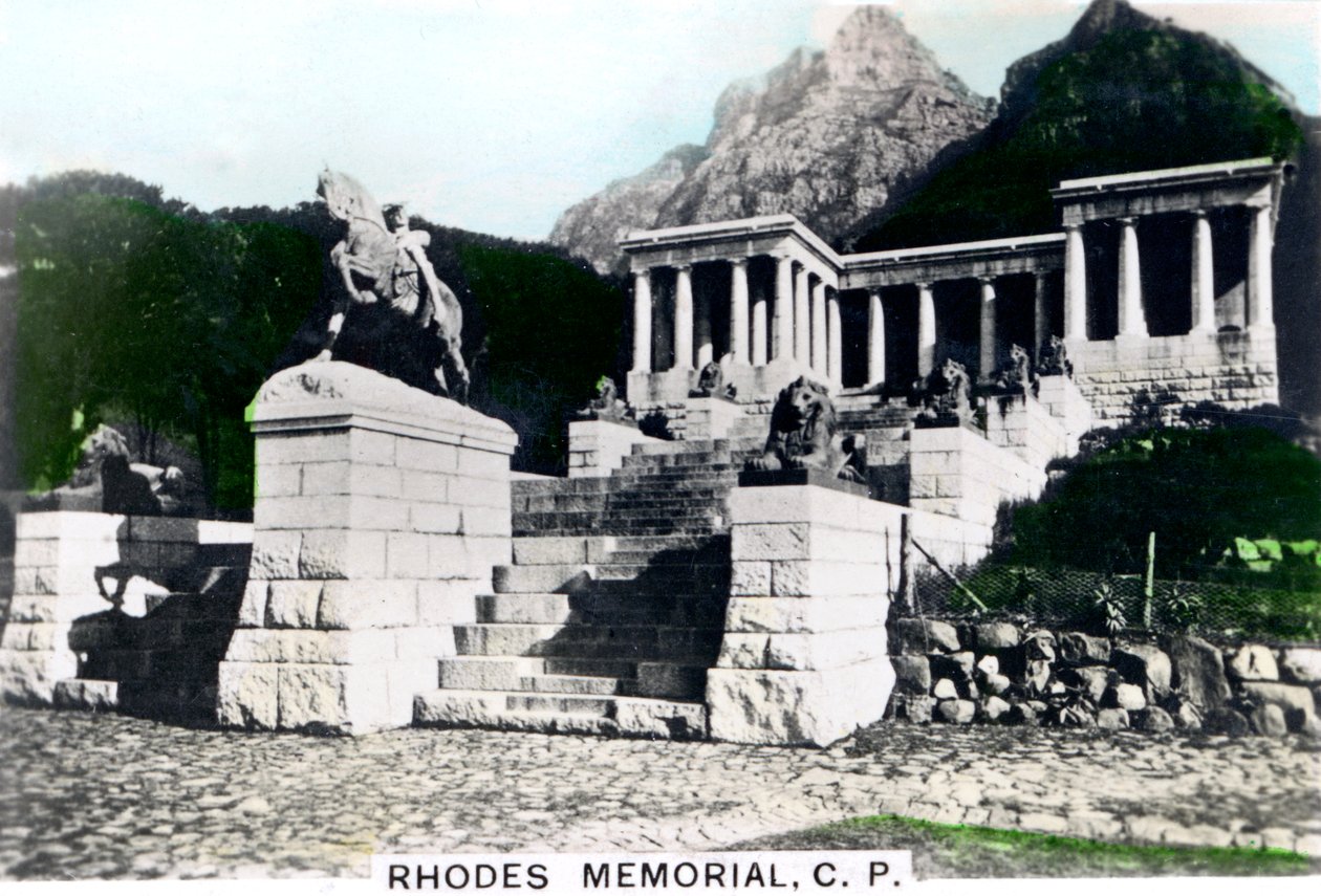 Pomnik Rodos, Devils Peak, Kapsztad, ok. 1920 r. autorstwa Cavenders Ltd