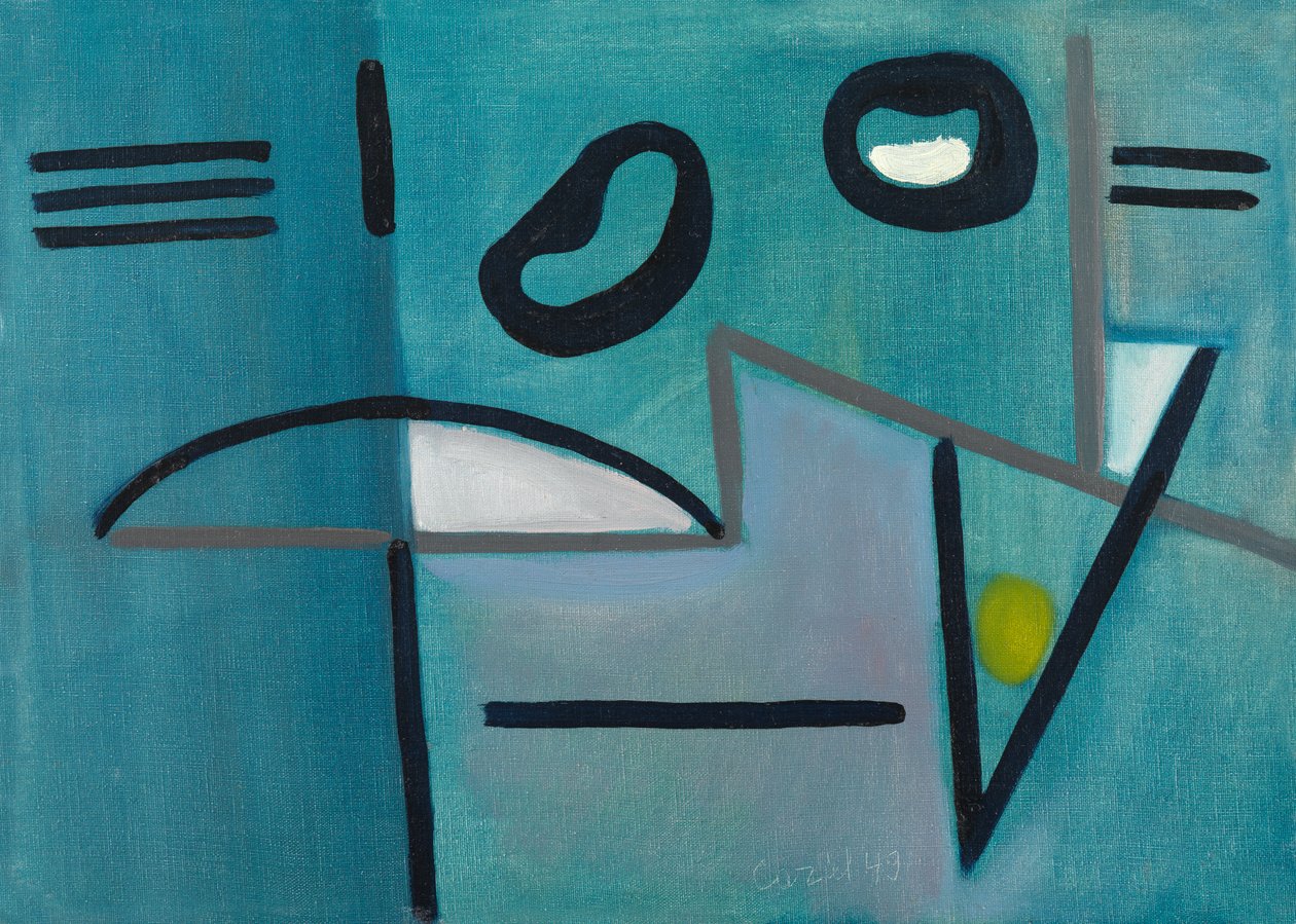 Niebieski abstrakcyjny autorstwa Caziel Caziel