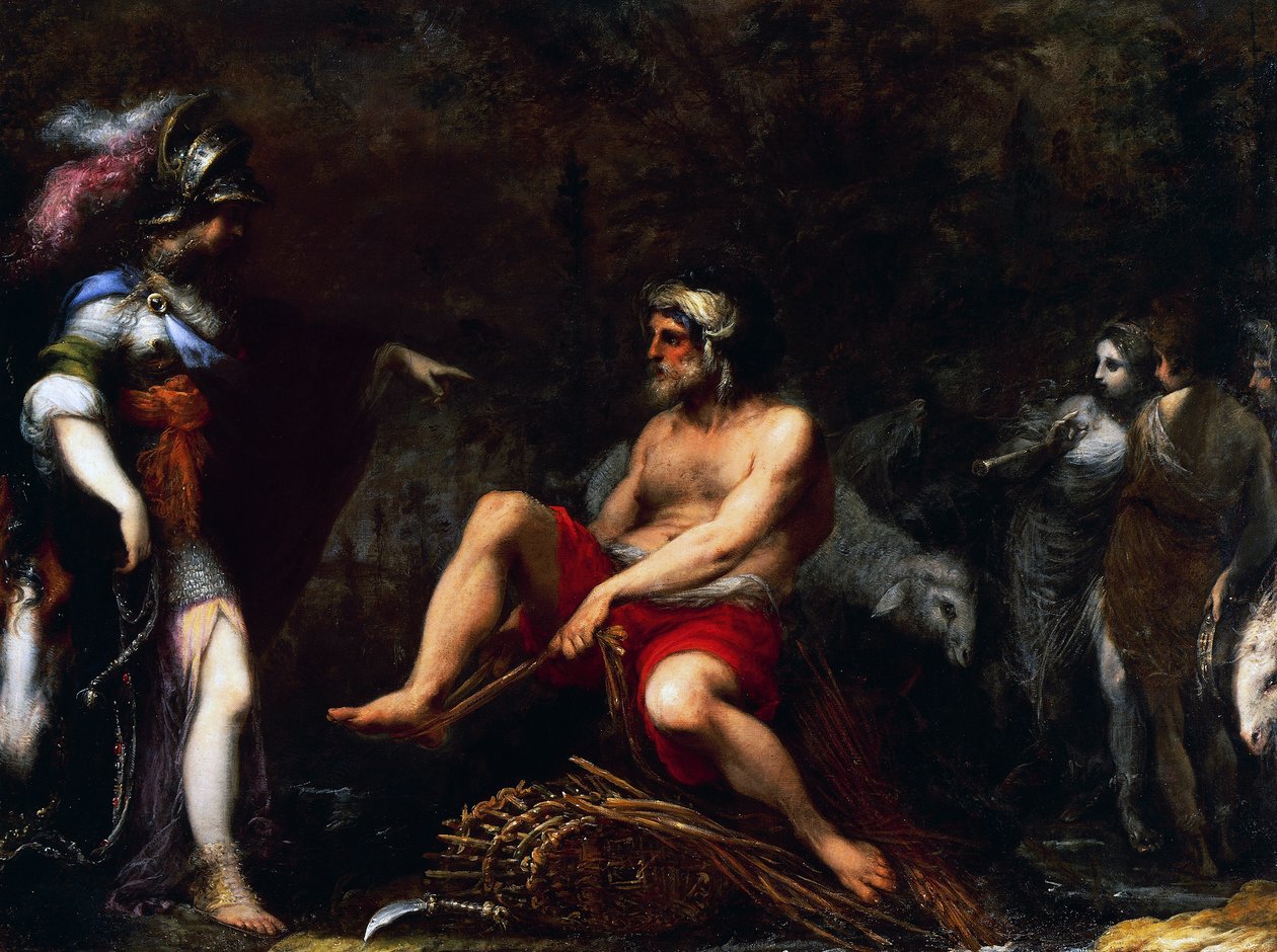 Erminia wśród pasterzy, Francisco Montelatici znany jako Cecco Bravo (1601-1661), olej na płótnie autorstwa Cecco  Bravo