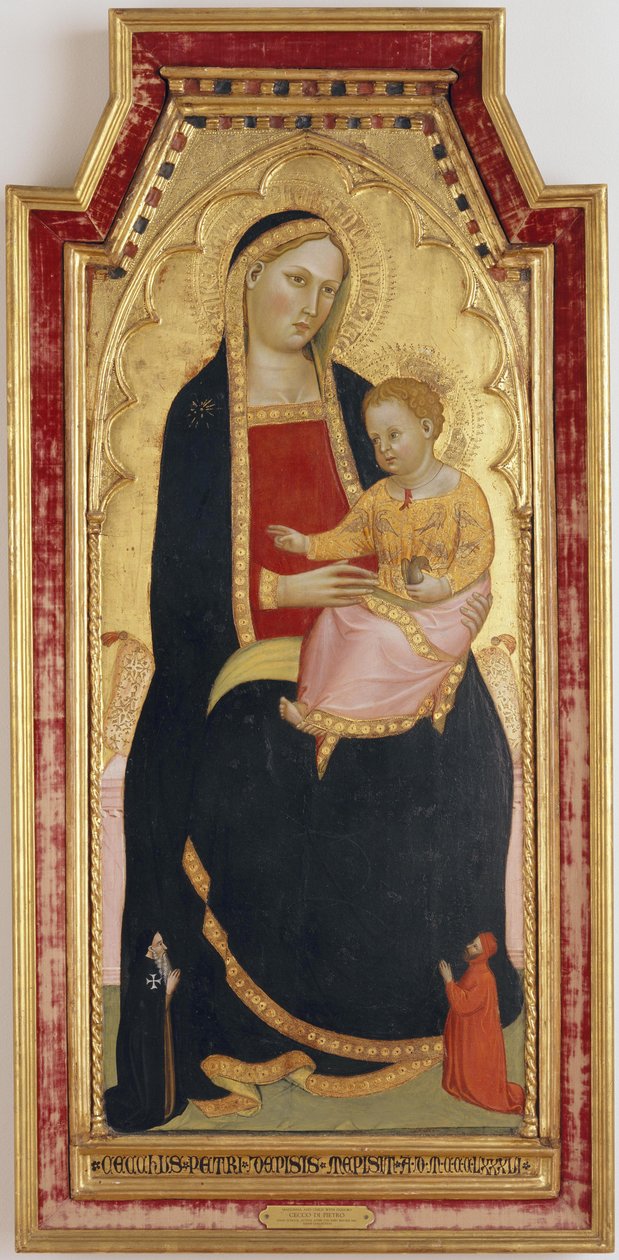 Madonna i Dzieciątko z darczyńcami autorstwa Cecco di Pietro