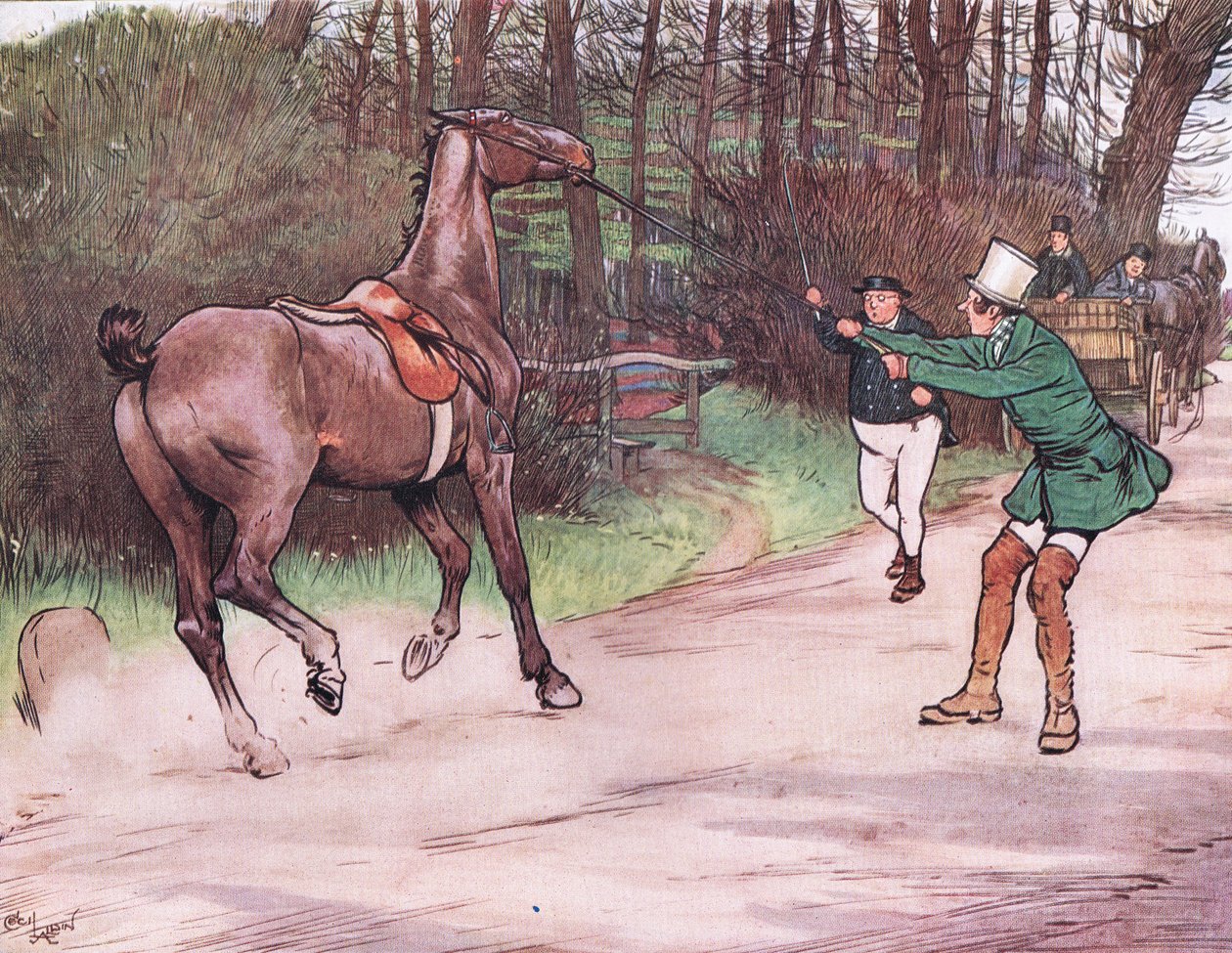 Pan Pickwick pobiegł mu z pomocą autorstwa Cecil Charles Windsor Aldin