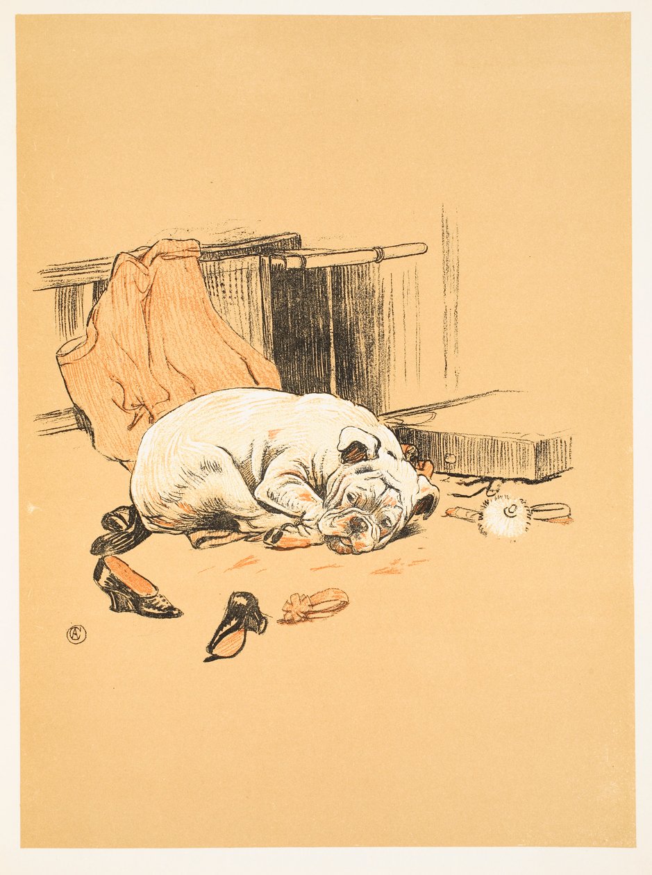 Rozczarowanie na nie znalezienie czekoladki, z Gay Dog, Historia głupiego roku Aldin, Cecil Charles Windsor (1870-1935), opublikowane William Heineman, 1905. 1st Edition, Ilustracja, kreda i C autorstwa Cecil Charles Windsor Aldin