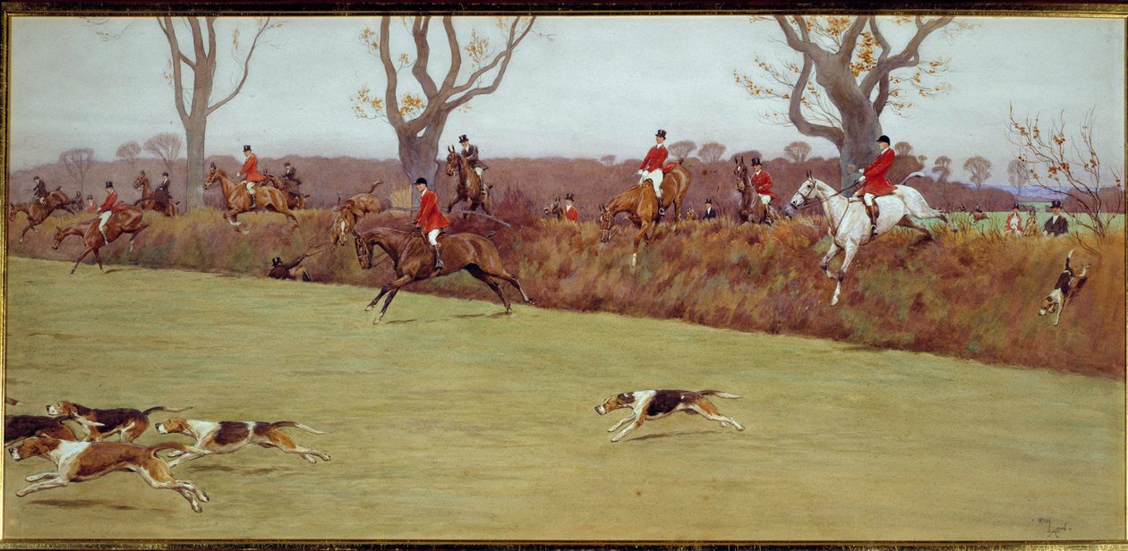 Scena polowania, ekipa Blackmoor Akwarela autorstwa Cecila Aldina (1870-1935) XIX-wieczna kolekcja prywatna autorstwa Cecil Charles Windsor Aldin