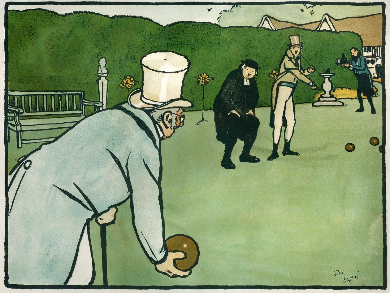 Staroangielskie sporty i gry: Bowls autorstwa Cecil Charles Windsor Aldin