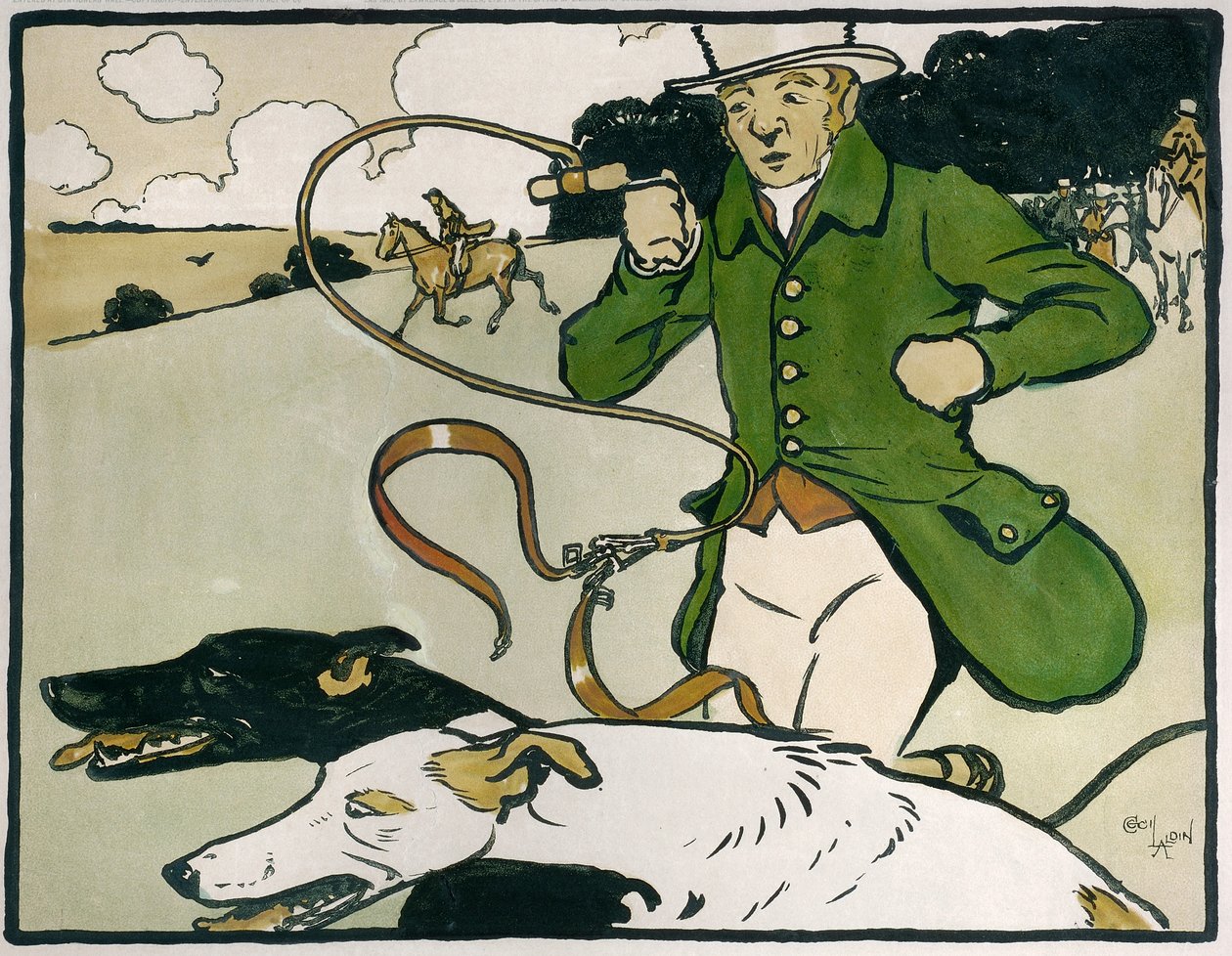 Staroangielskie sporty i gry: Coursing autorstwa Cecil Charles Windsor Aldin