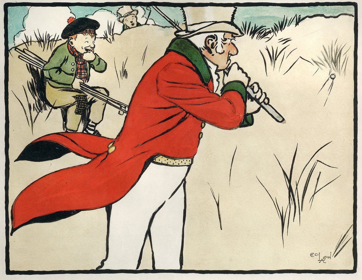 Staroangielski sport i gry: golf autorstwa Cecil Charles Windsor Aldin