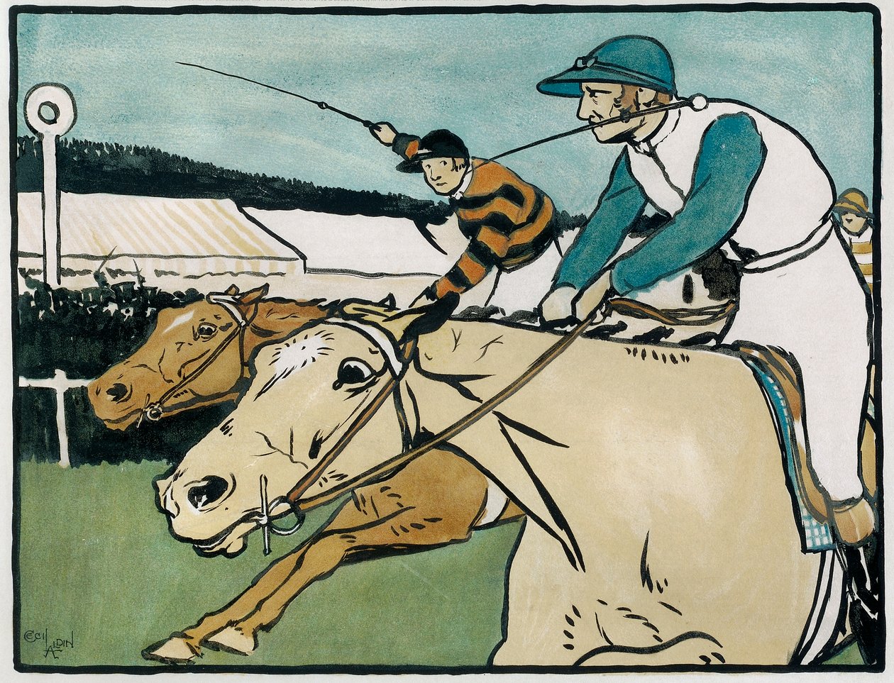 Staroangielski sport i gry: wyścigi autorstwa Cecil Charles Windsor Aldin