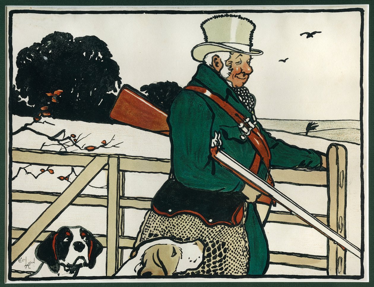 Staroangielski sport i gry: strzelanie autorstwa Cecil Charles Windsor Aldin