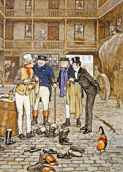 Sam w Białej Hart autorstwa Cecil Charles Windsor Aldin