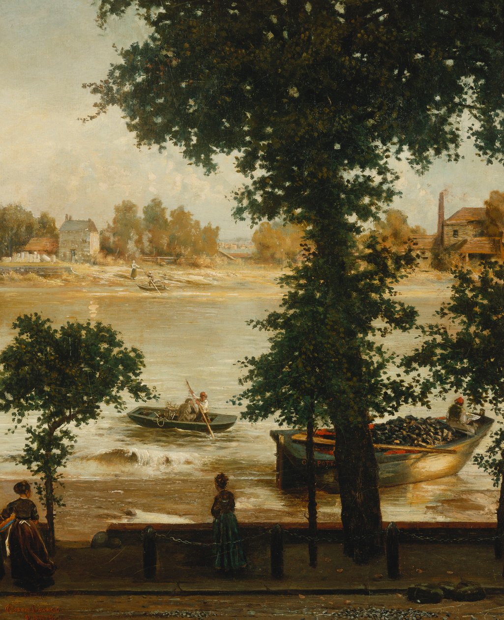 Letni wieczór w Cheyne Walk, 1870-71 autorstwa Cecil Gordon Lawson