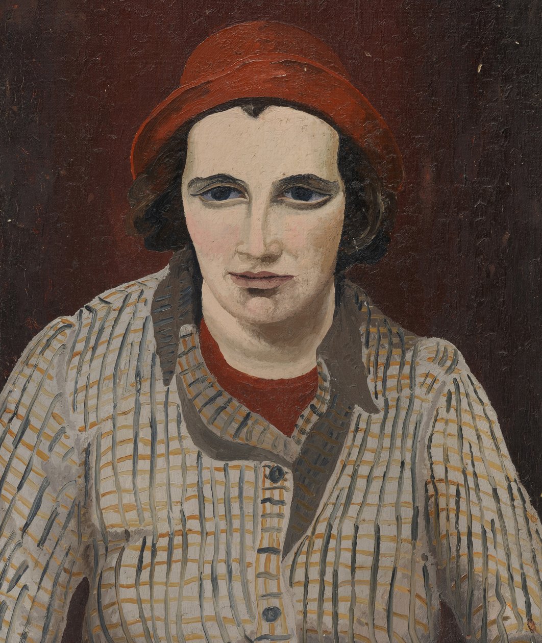 Portret Denise Broadley (olej na płótnie) autorstwa Cedric Morris