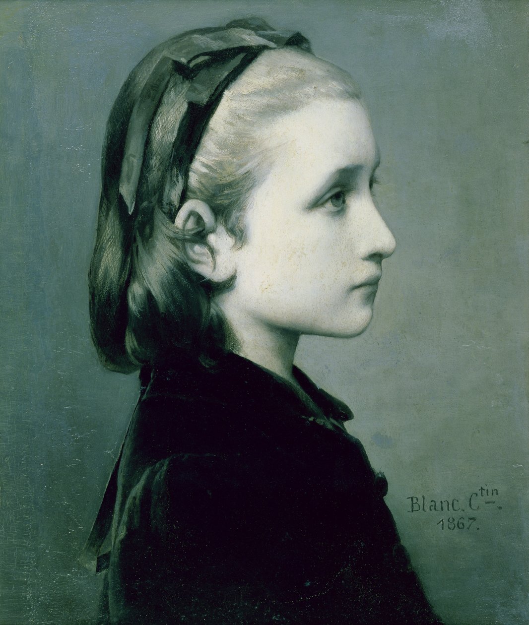 Głowa dziewczyny, 1867 autorstwa Celestin Blanc
