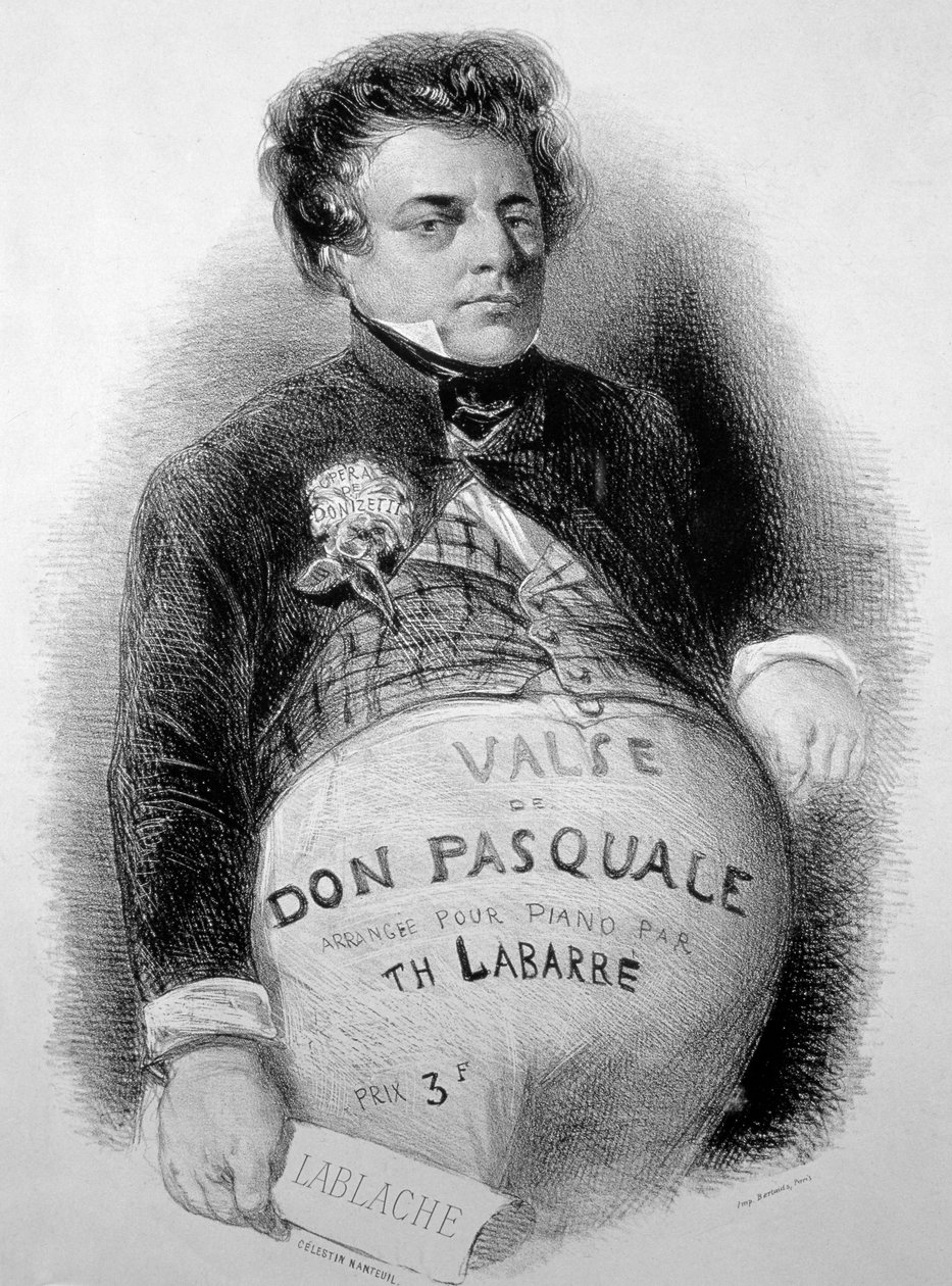 LABLACHE, Luigi (1794-1858) Włoski bas w roli Don Pasquale Donizettiego autorstwa Celestin Francois (after) Nanteuil