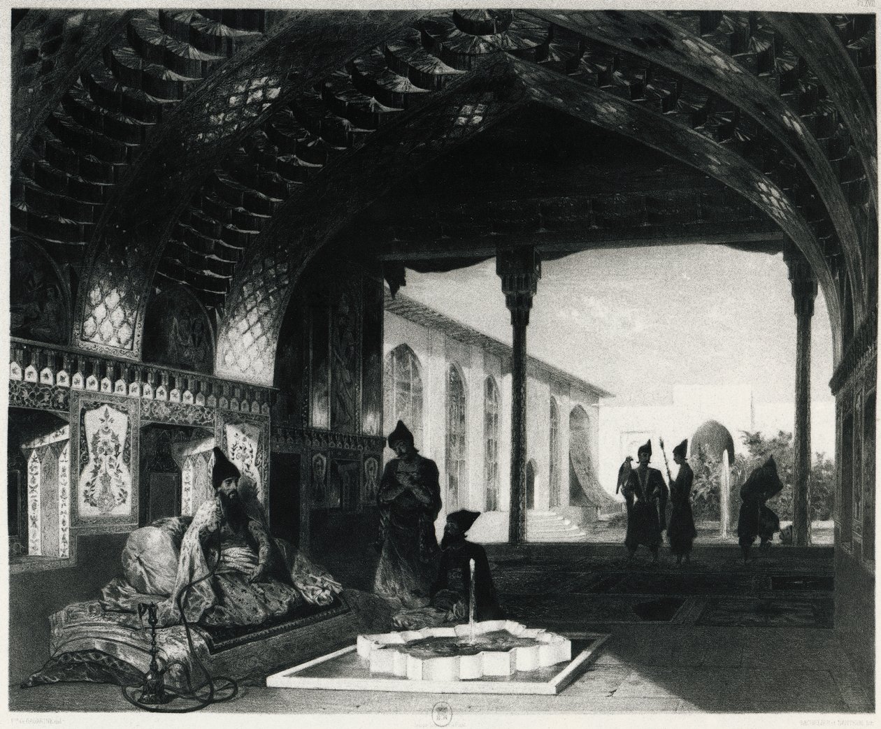 Sala Lustrzana w Pałacu Sardara z Erewania, Celestin Francois Nanteuil (1813-1873), Armenia autorstwa Celestin Francois Nanteuil